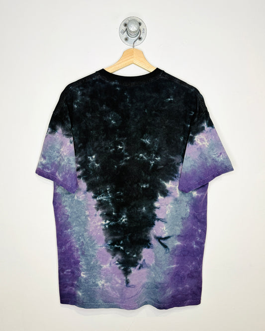 Pink Floyd Liquid Blue Tie Dye Black Tee Shirt