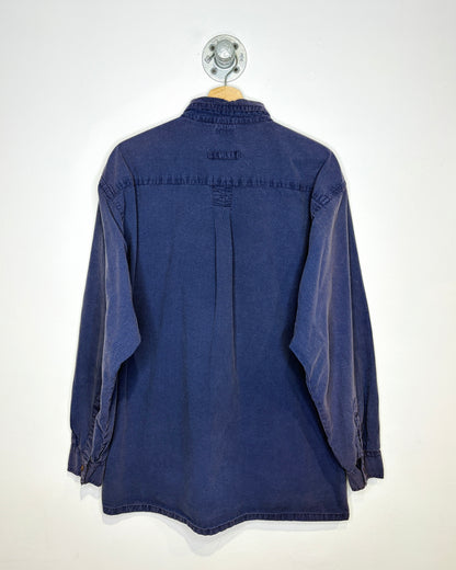 Vintage 90s FYI Navy Longsleeve Button Up Shirt