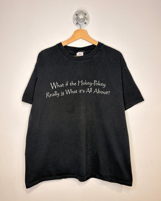 Vintage “Hokey Pokey” Faded Black Tee Shirt