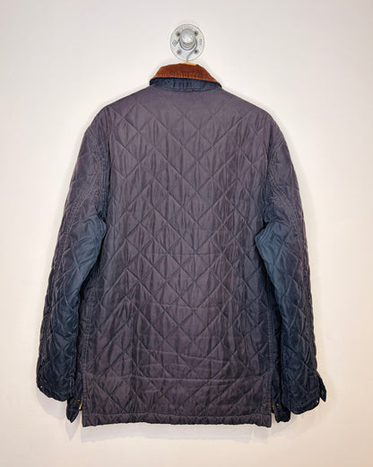 Vintage 90s Spruce Meadows Black Quilted Jacket