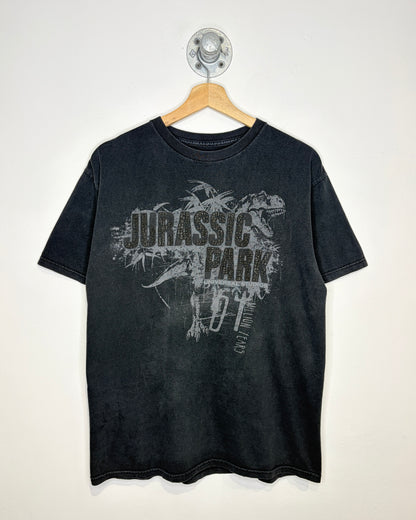 2000s Jurassic Park Universal Studios Faded Black Tee Shirt