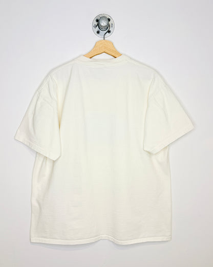 Vintage 90s Reading Educates The World White Tee Shirt
