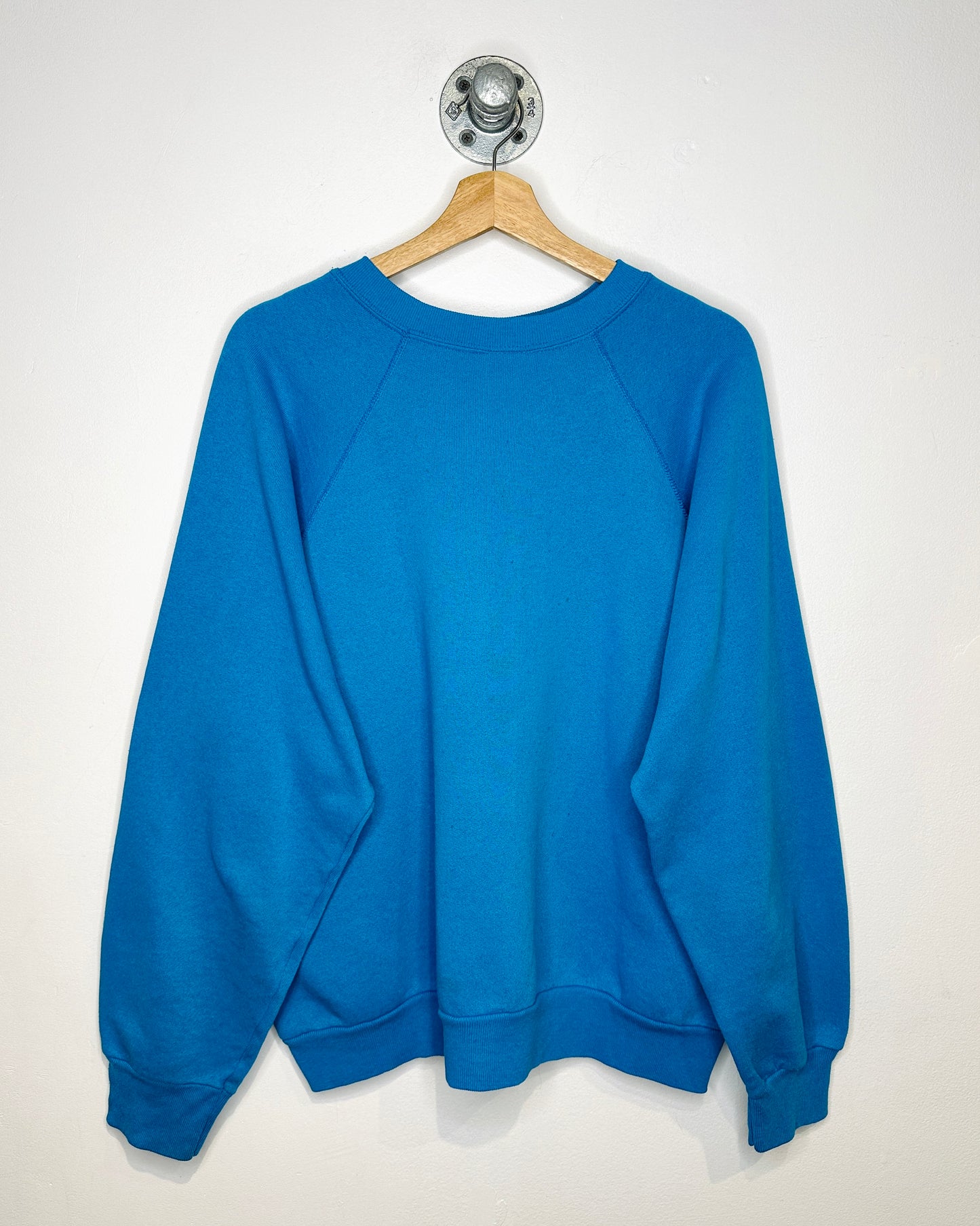Vintage 90s Fence Post Light Blue Raglan Crewneck Sweatshirt