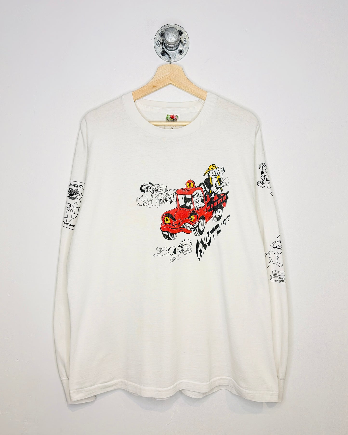 Vintage 1997 University Of Alberta Fire Brigade White Longsleeve Shirt