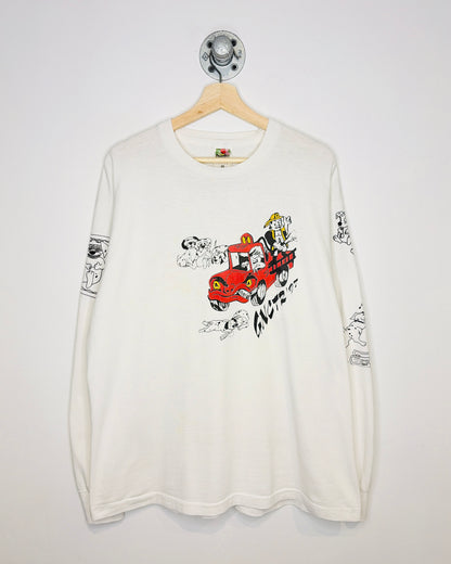 Vintage 1997 University Of Alberta Fire Brigade White Longsleeve Shirt