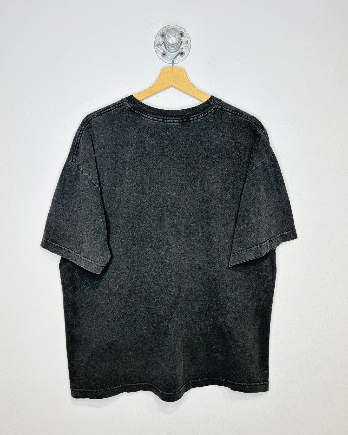Vintage 1998 New World Order Run With The Pac Faded Black Wrestling Tee Shirt