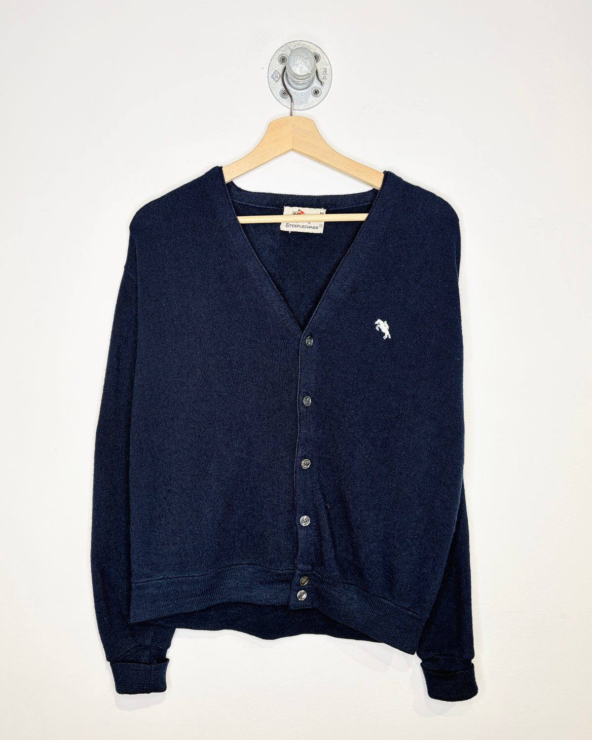 Vintage 70s Steeplechase Navy Cardigan