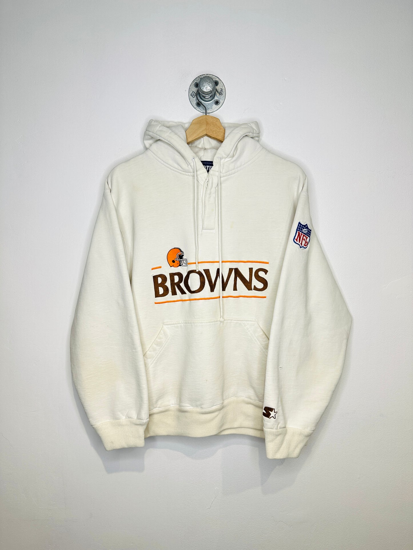 Vintage 2000s Starter Cleveland Browns White Hoodie