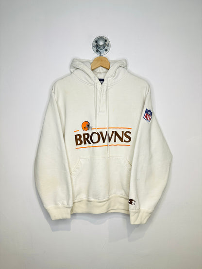 Vintage 2000s Starter Cleveland Browns White Hoodie