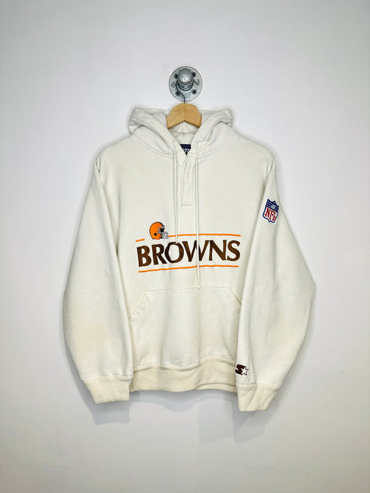 Vintage 2000s Starter Cleveland Browns White Hoodie
