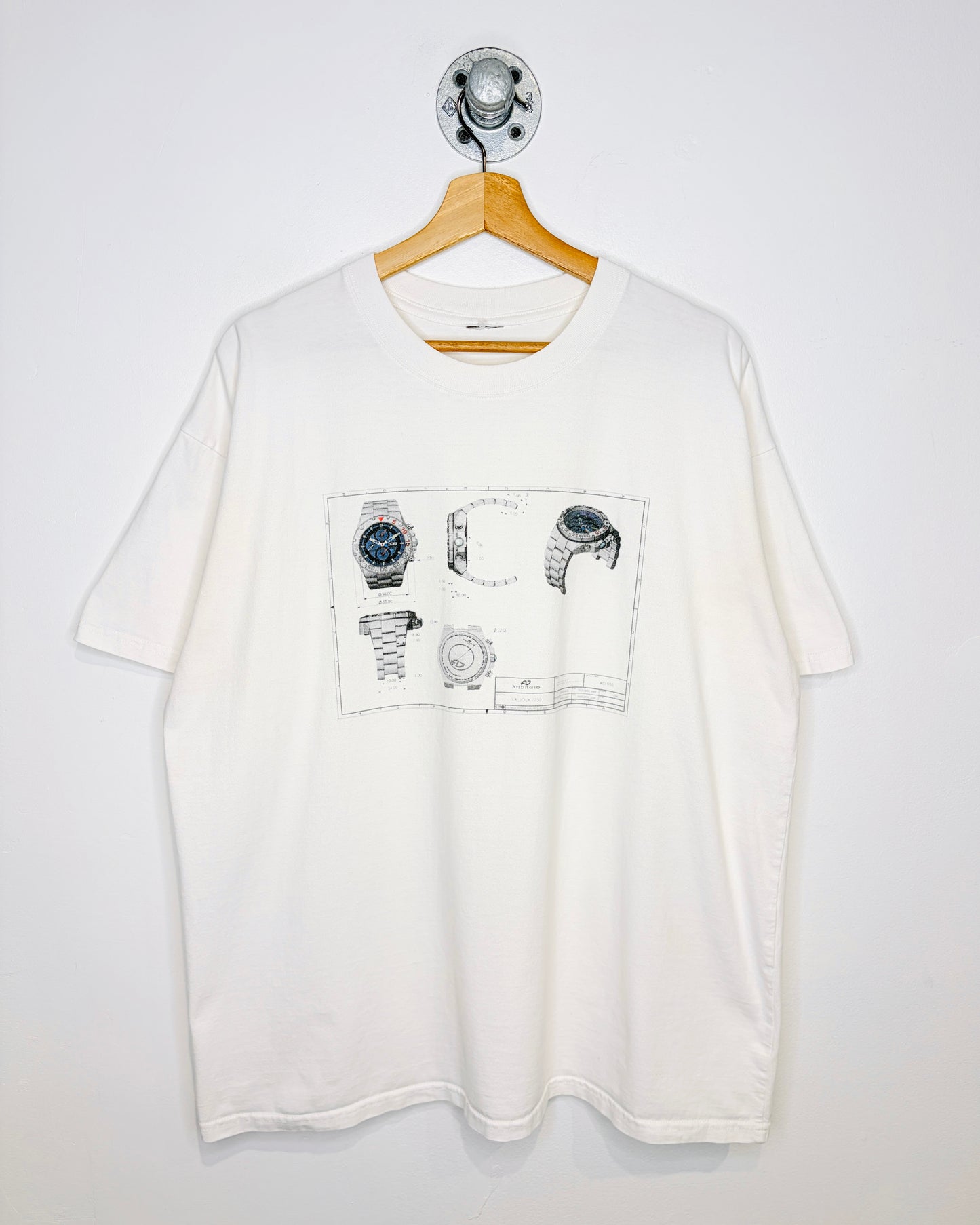 Vintage Android Watch White Tee Shirt
