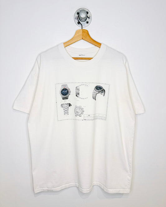 Vintage Android Watch White Tee Shirt