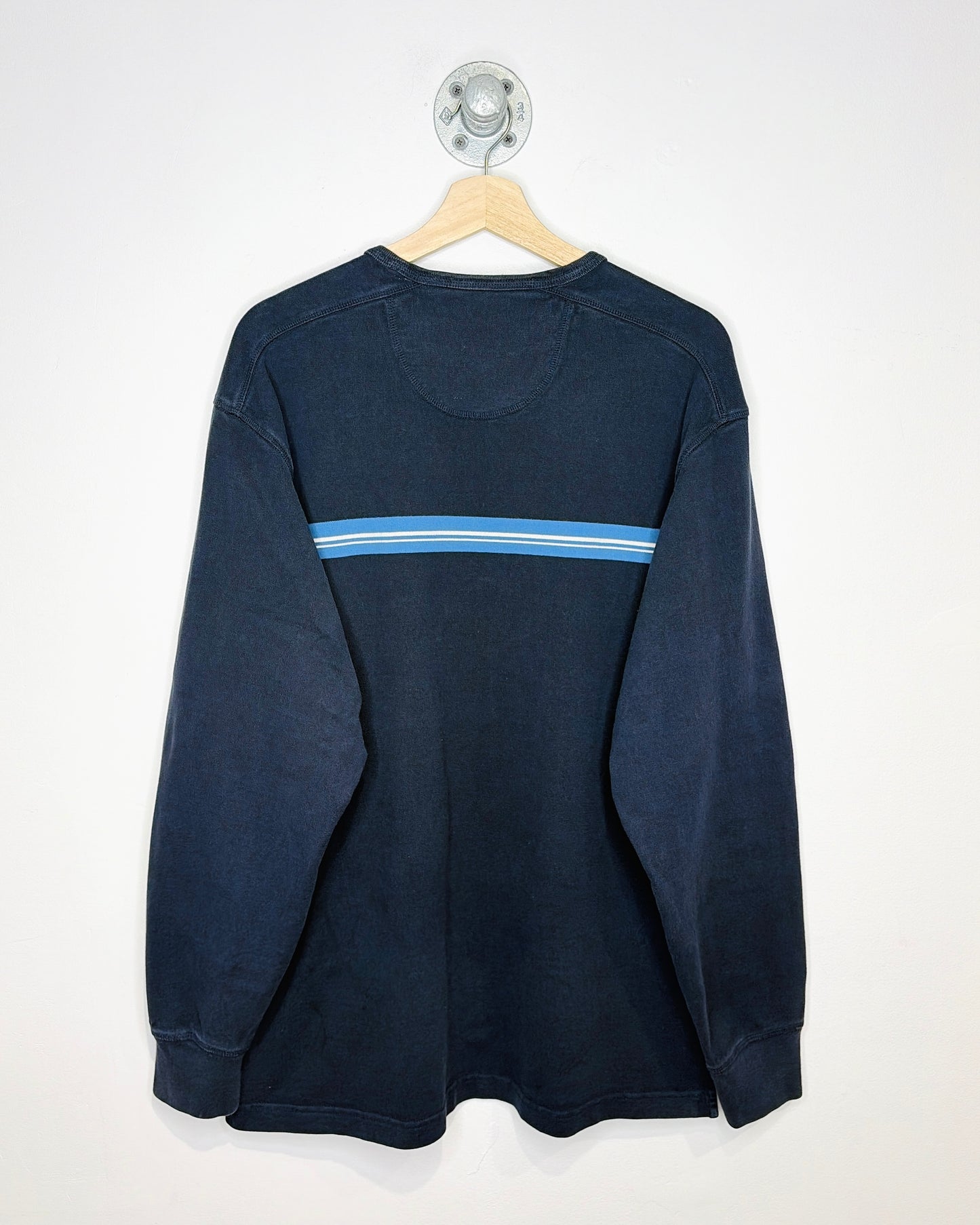 2000s Izod Striped Faded Navy Longsleeve Shirt