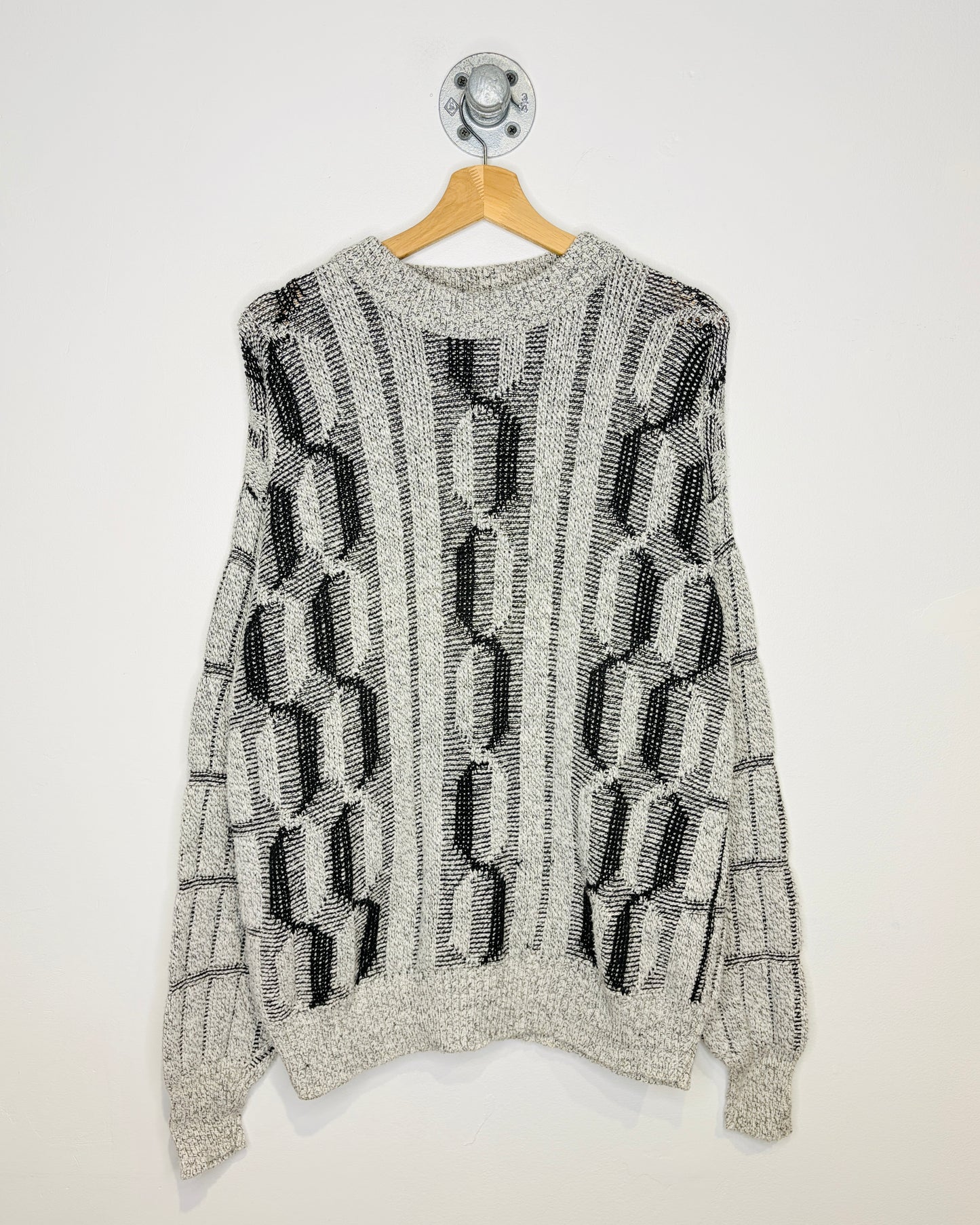 Vintage 90s JJ Cochran Grey Knit Sweater