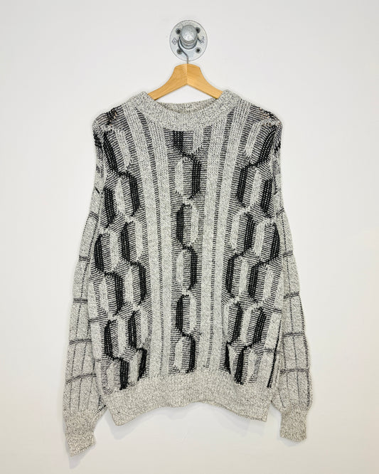 Vintage 90s JJ Cochran Grey Knit Sweater