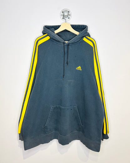 Vintage Adidas TwoTone Faded Navy & Yellow Hoodie