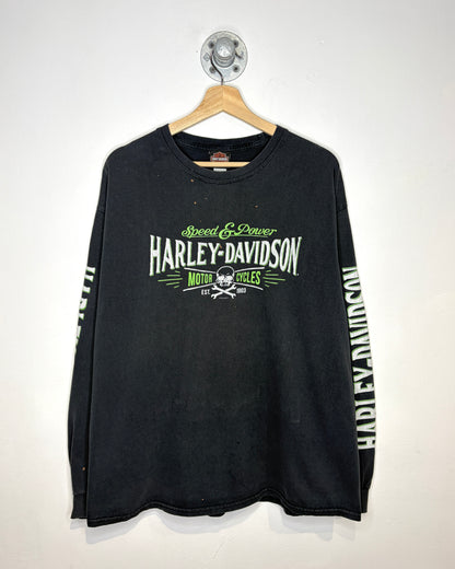 Harley Davidson Buckeye Faded Black Longsleeve Shirt