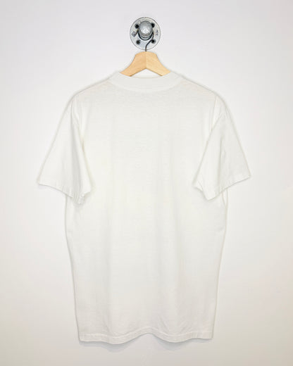 Vintage 1980s I Gave Blood In Wabasca White Tee Shirt