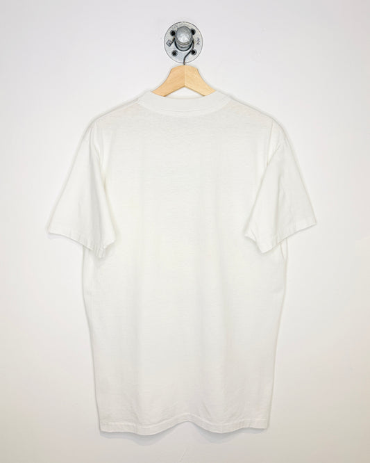 Vintage 1980s I Gave Blood In Wabasca White Tee Shirt