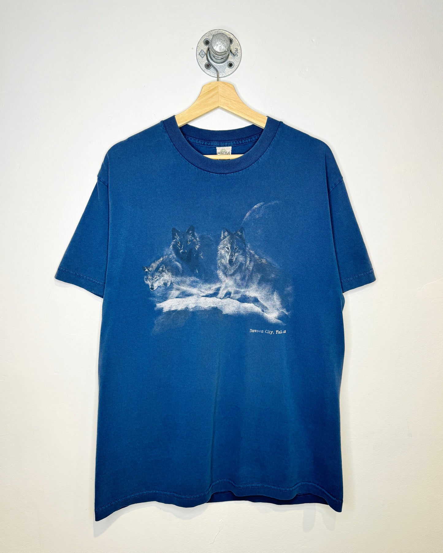 2000s Dawson City Yukon Slate Blue Tee Shirt