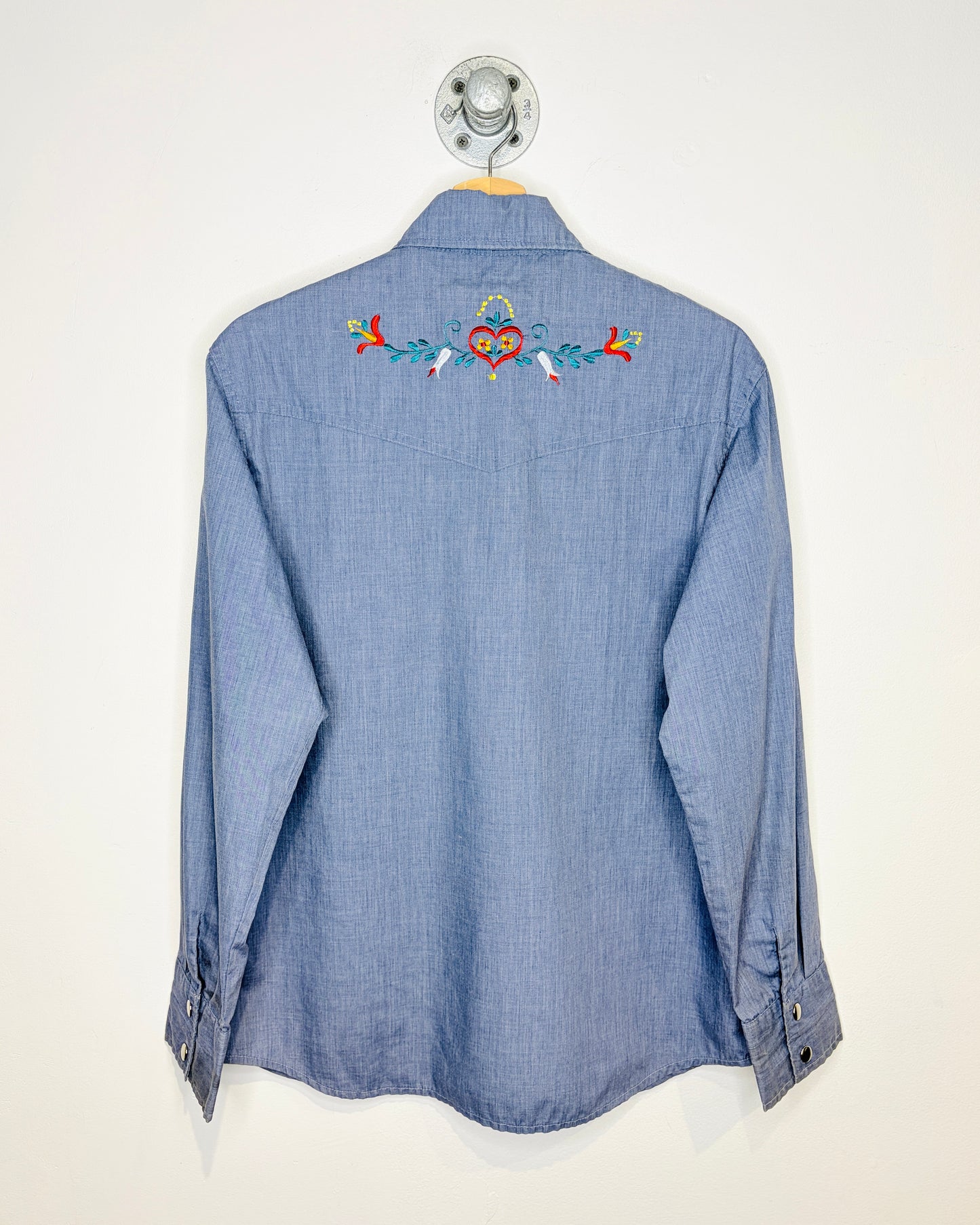 Vintage 70s Topher Chambray Button Up Shirt
