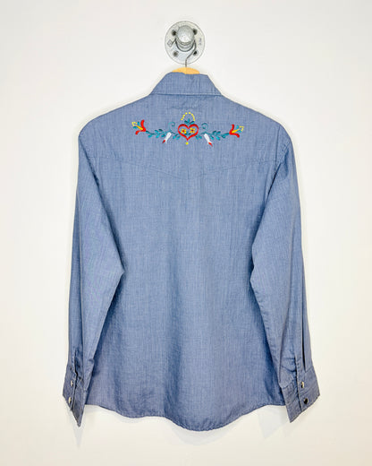 Vintage 70s Topher Chambray Button Up Shirt