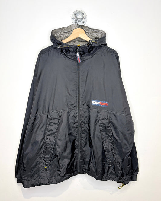 Vintage Tommy Hilfiger Outdoors Black Hooded Zip Up Shell