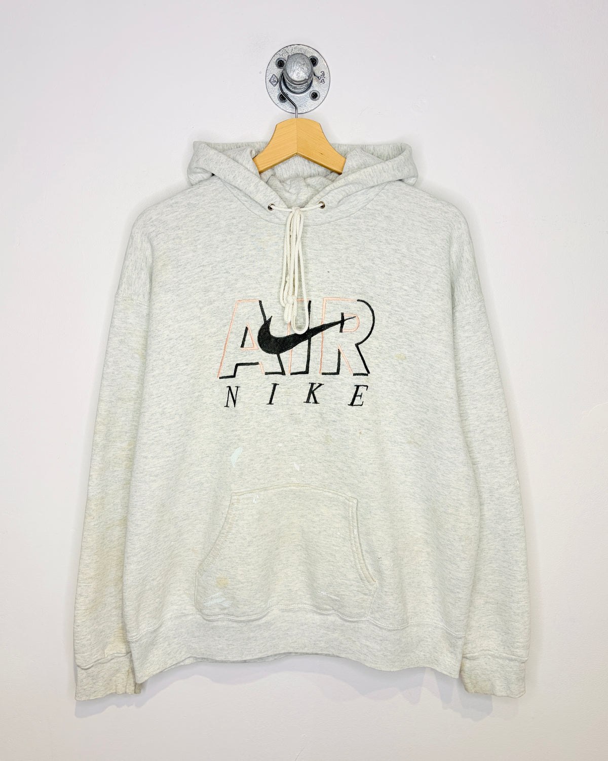 Vintage 90s BootlegNike Air Ash Grey Painters Hoodie