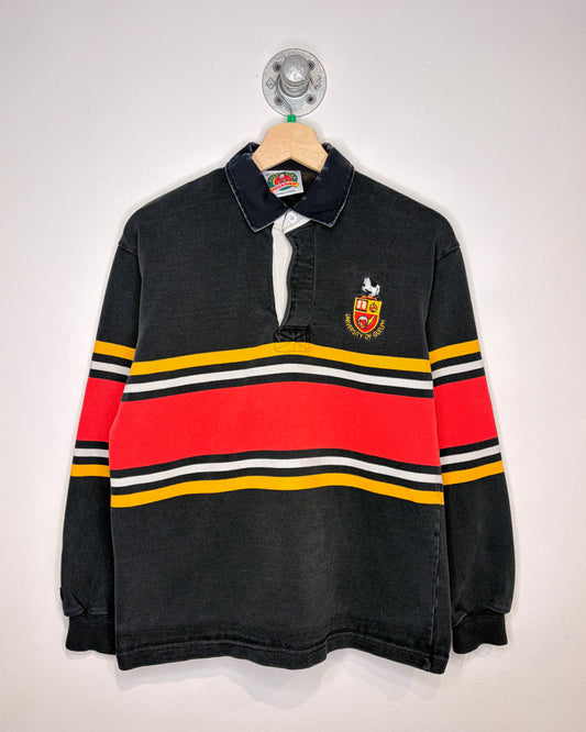 Vintage 90s University Of Guelph Black Rugby Longsleeve Shirt