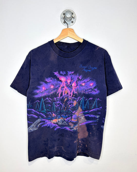 Vintage 90s Grand Canyon Arizona Heavily Faded Navy Blue Tee Shirt