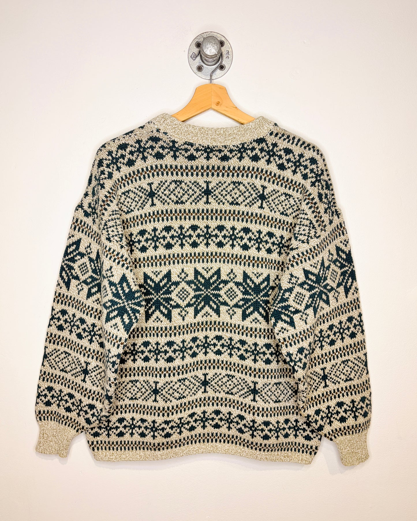 Vintage 90s Boxy Eddie Bauer Earth Tone Knit Sweater