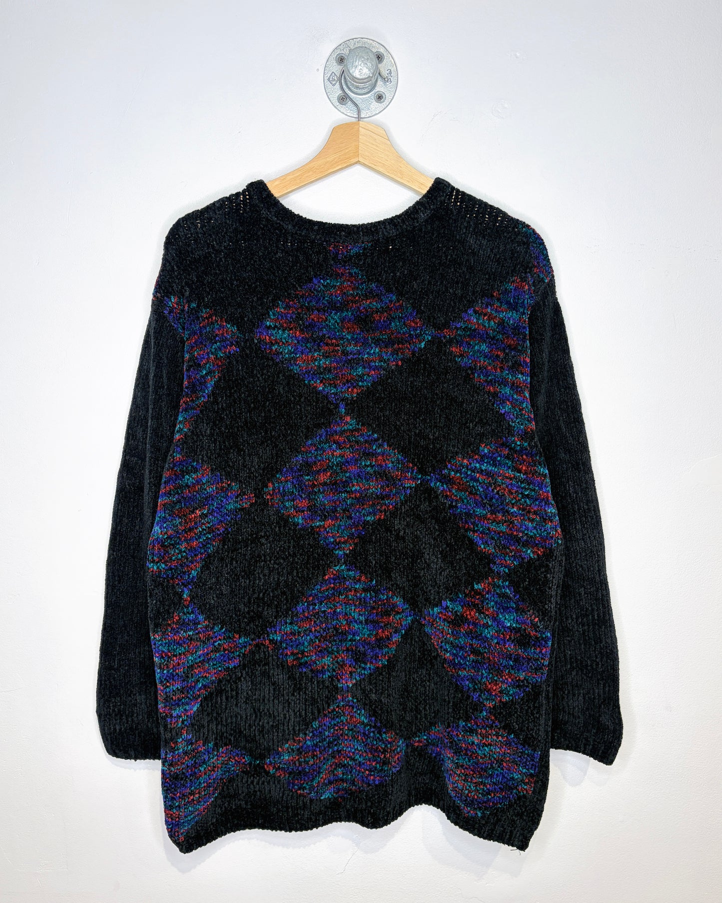 Vintage 90s Milano Black Abstract Sweater