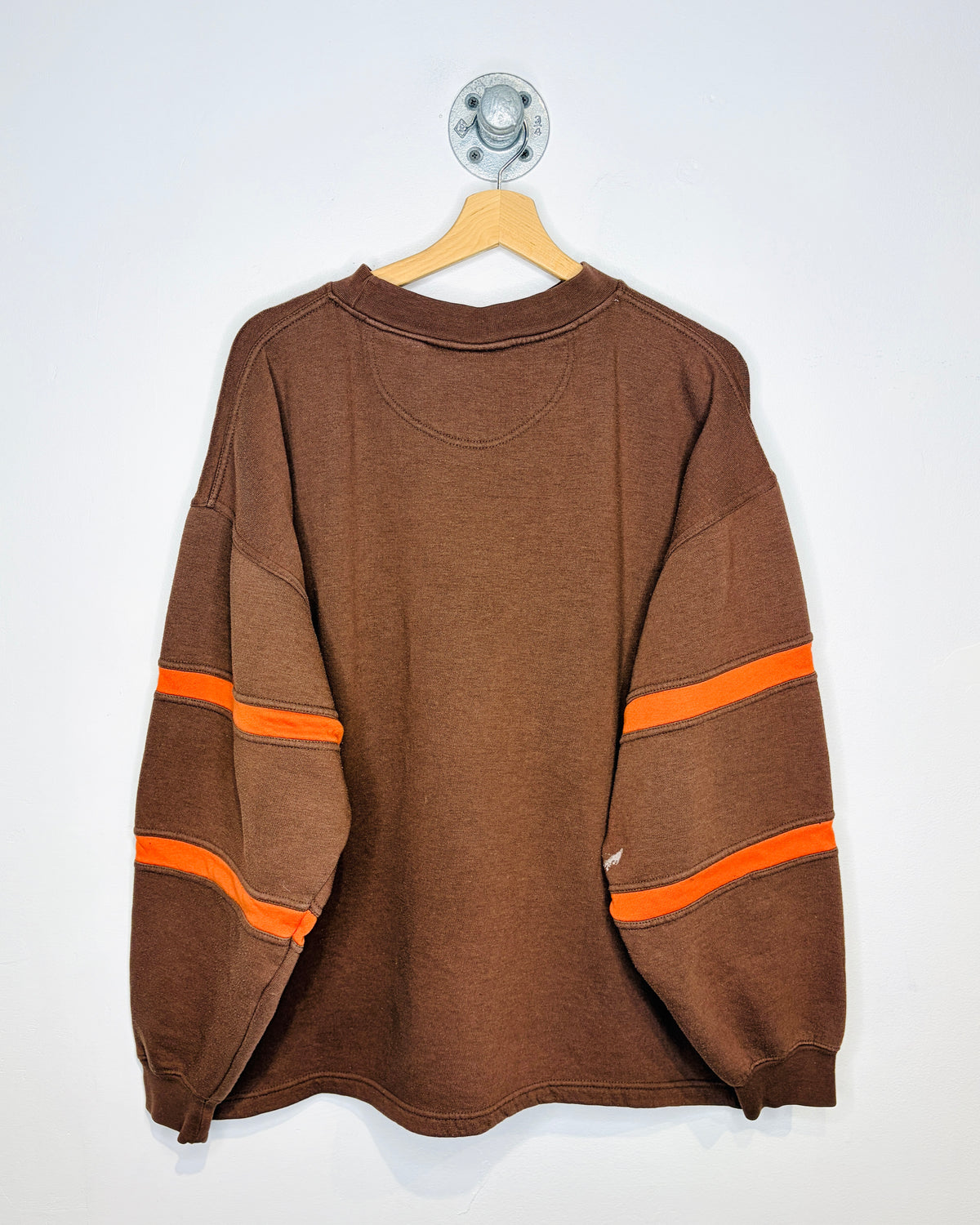 Vintage 90s Cleveland Browns TwoTone Brown Crewneck Sweatshirt