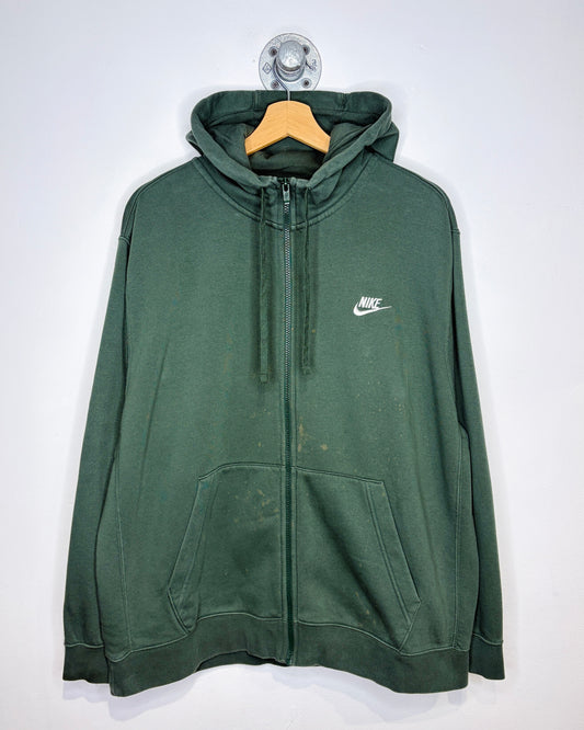 2000s Nike Faded Green Zip Up Hoodie