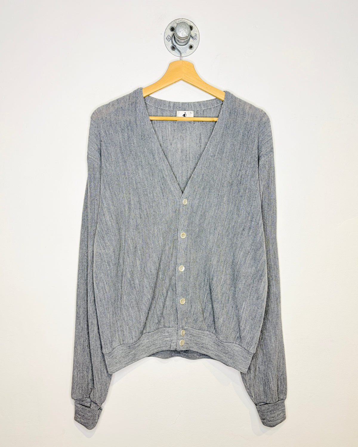 Vintage 80s Jockey Grey Cardigan