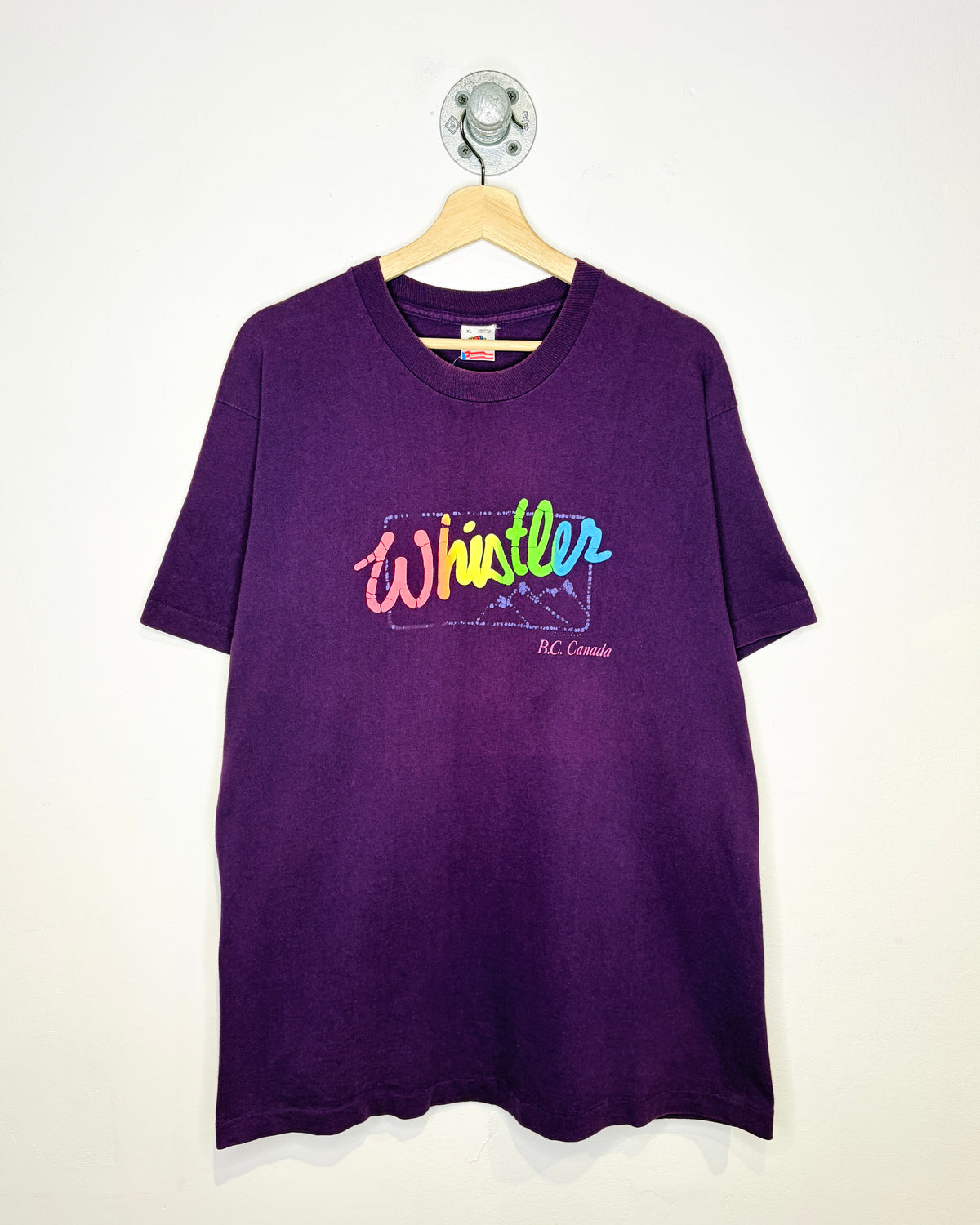Vintage 90s Whistler BC Canada Purple Tee Shirt