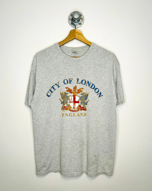 2000s City Of London Heather Grey Tee Shirt