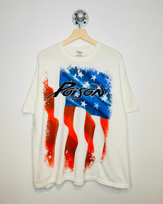 2012 Poison Tour White Band Tee Shirt