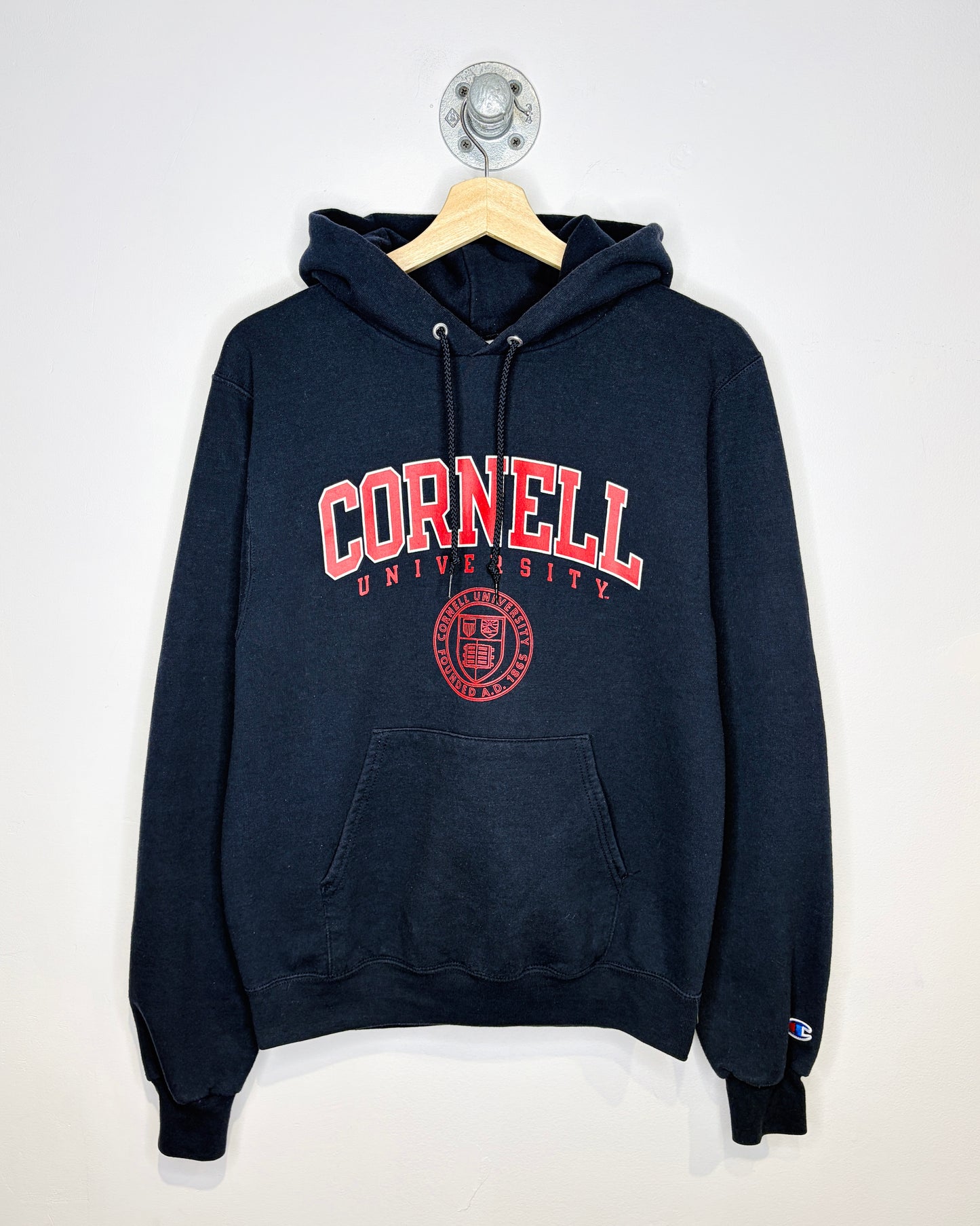 2000s Champion Cornell University Black Hoodie