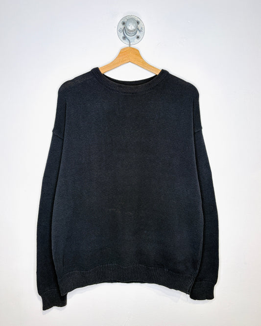 Vintage Boxy Blank Charcoal Grey Knit Sweater