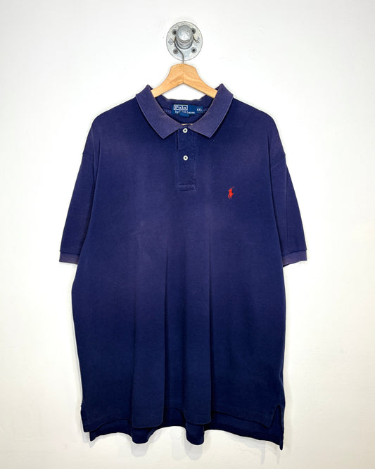 Vintage Polo Ralph Lauren Sun Faded Navy Blue Polo Shirt