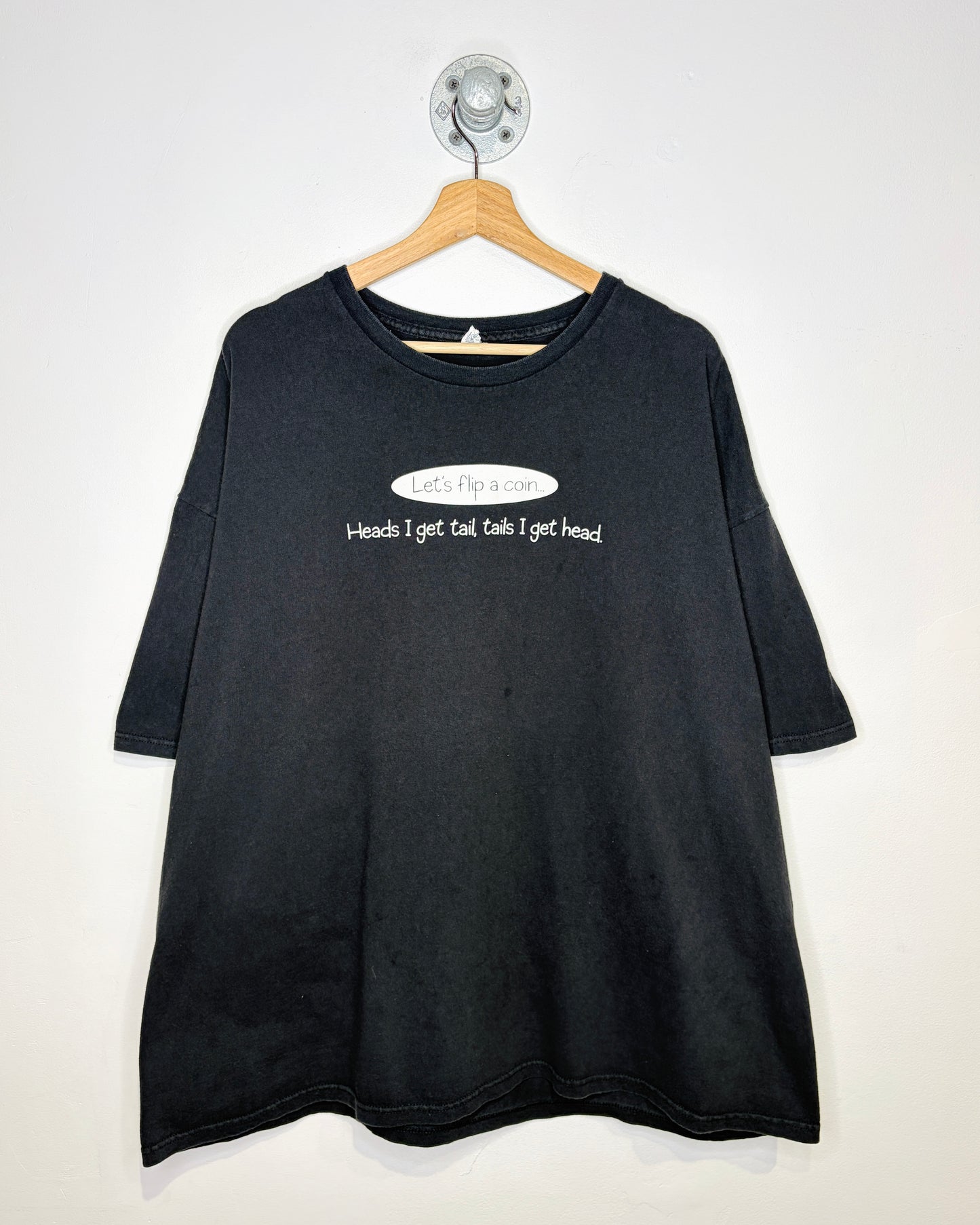 2000s Let’s Flip A Coin Black Tee Shirt