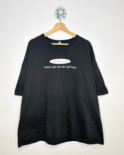 2000s Let’s Flip A Coin Black Tee Shirt