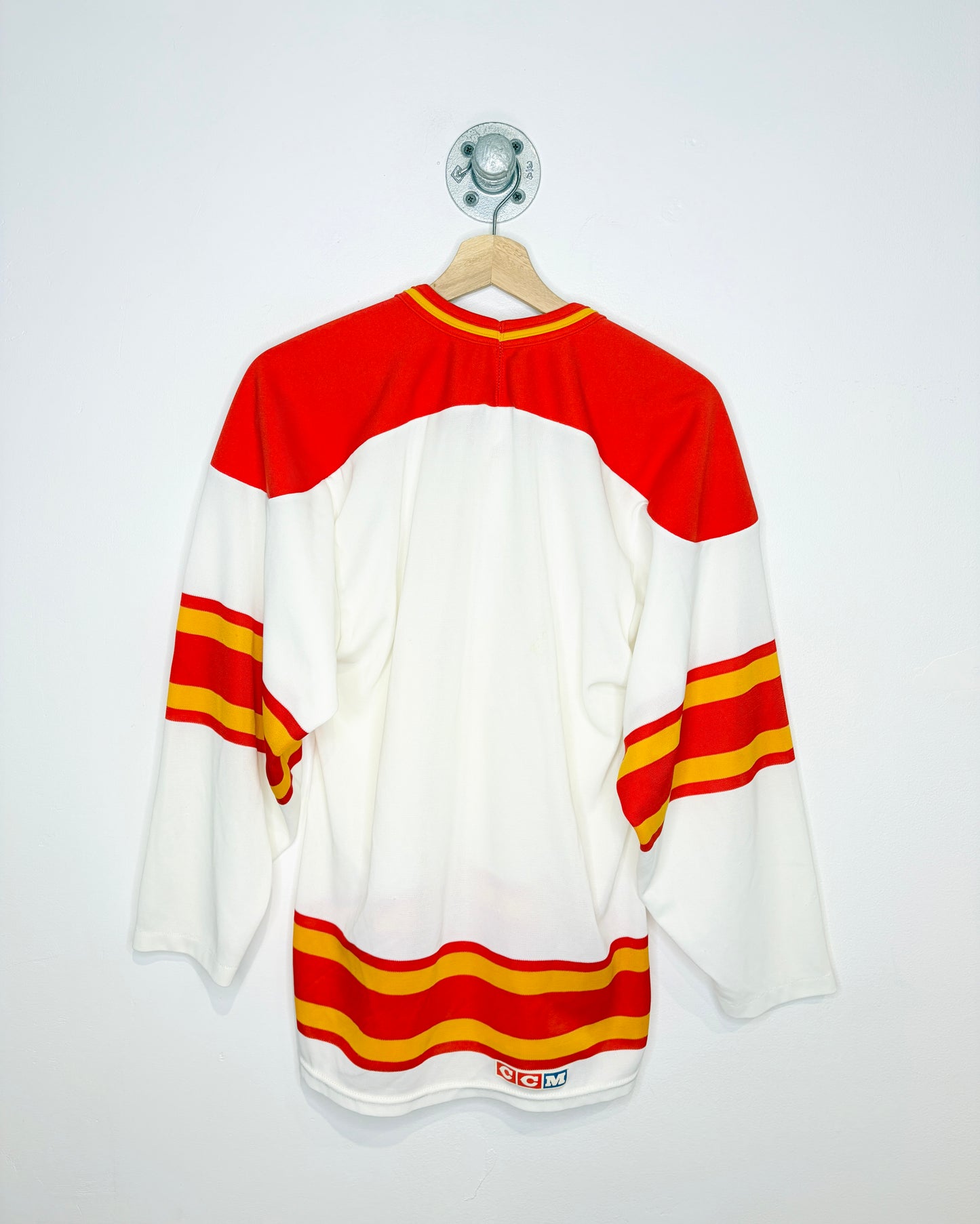 Vintage 80s CCM Calgary Flames Away Jersey