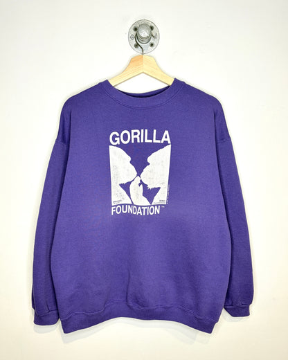 Vintage 1984 Gorilla Foundation Purple Crewneck Sweatshirt
