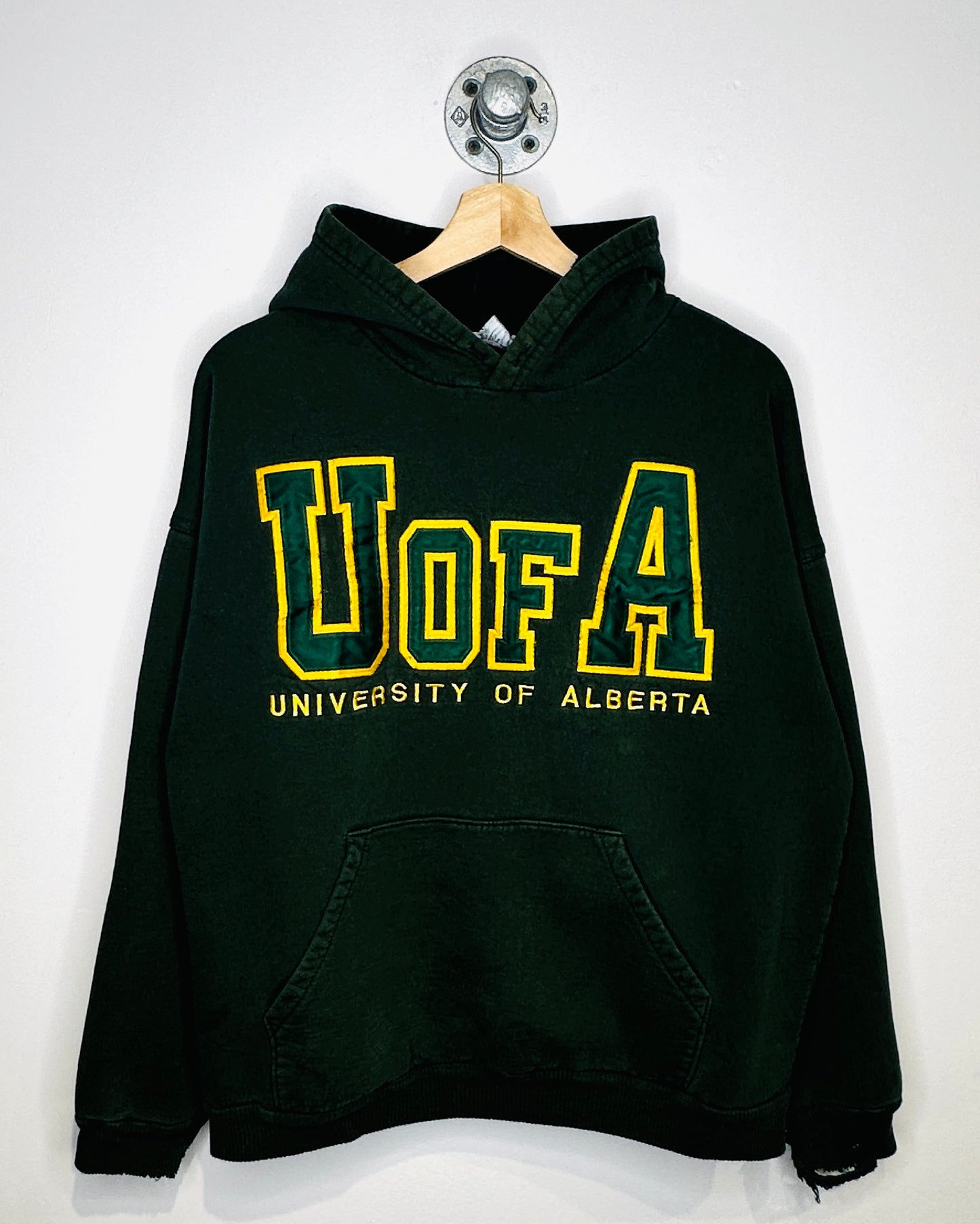 Vintage University Of Alberta Dark Green Hoodie