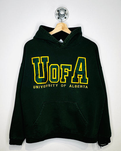 Vintage University Of Alberta Dark Green Hoodie