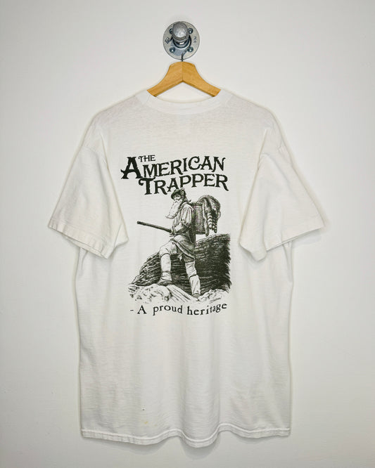 Vintage 90s Distressed Joe Goodman White Tee Shirt