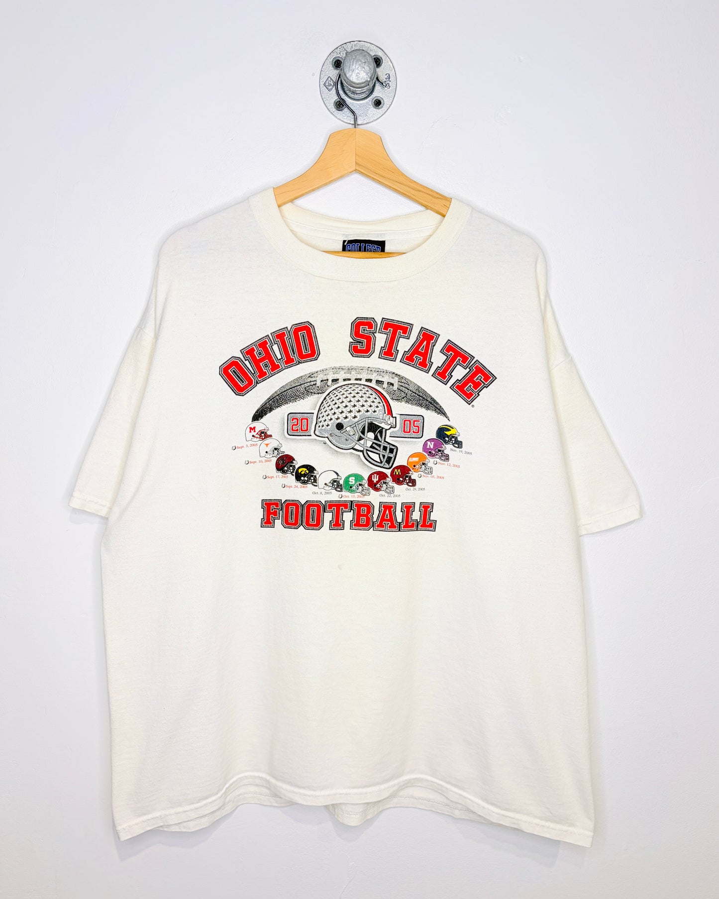 Vintage Ohio State Football White Tee Shirt