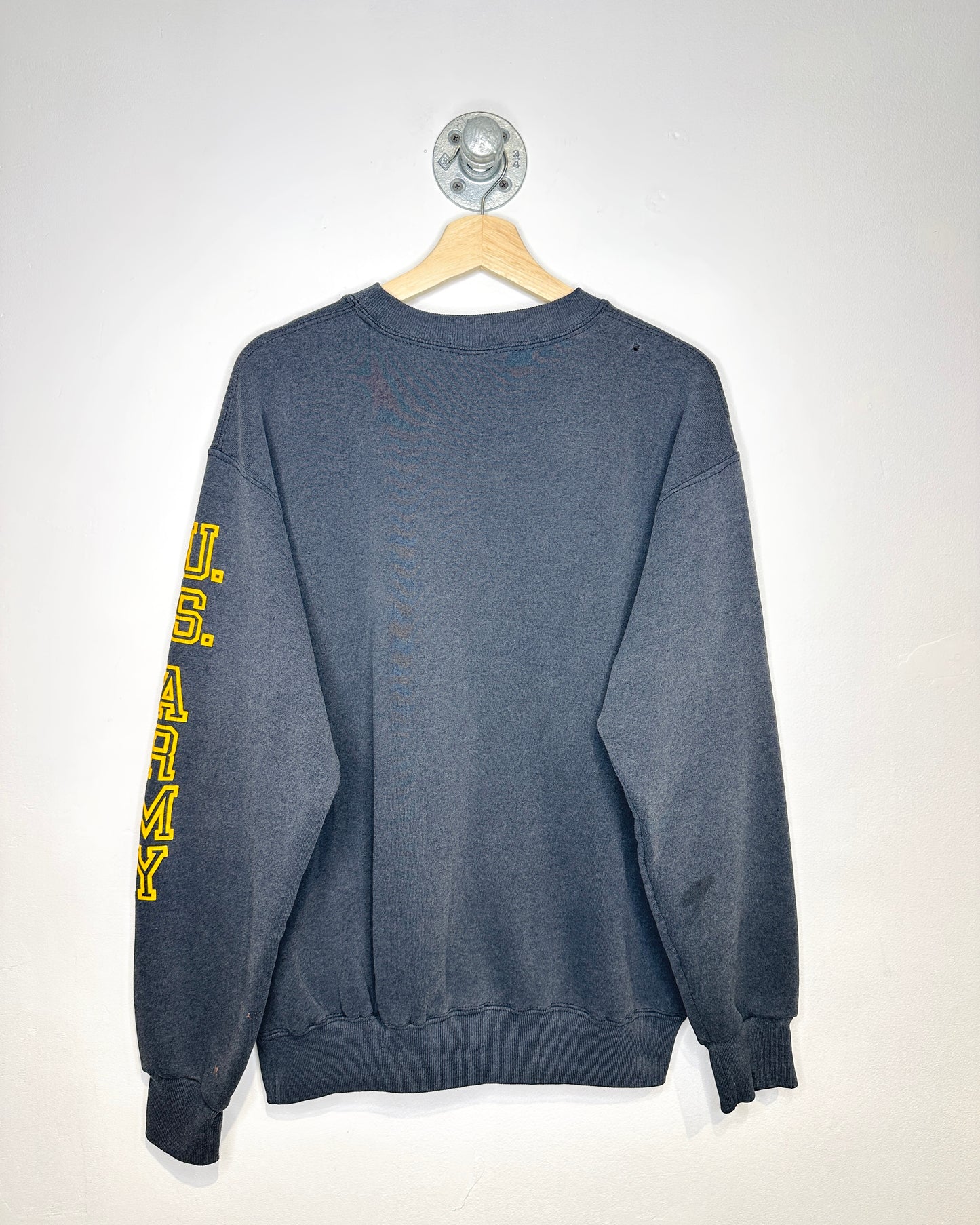 Vintage 90s U. S. Army Faded Black Crewneck Sweatshirt